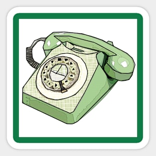 Sodaartstudio Digital Pop Art Retro Relic Telephone Sticker